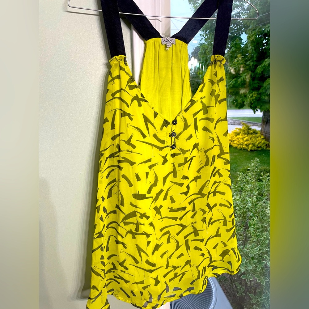 Neon Yellow Sleeveless Blouse